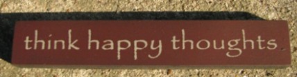 32321TM - Think Happy Thoughts mini wood block 