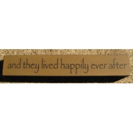32324TG-And they Live Happily ever after MINI wood block 