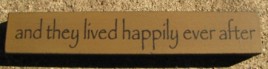 32324TG-And they Live Happily ever after MINI wood block 