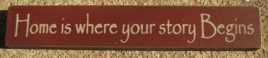  32326HM Home is where your story Begins Wood Block 