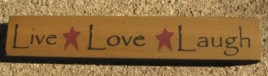 32327LG-Live Love Laugh wood block 