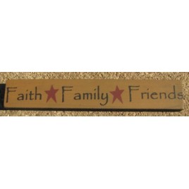 32328FG - Faith Family Friends wood block 