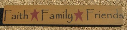 32328FG - Faith Family Friends wood block 