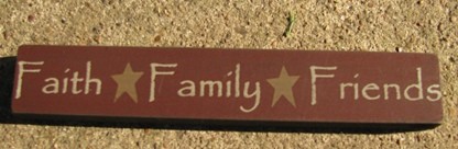 32328FM - Faith Family Friends wood block 