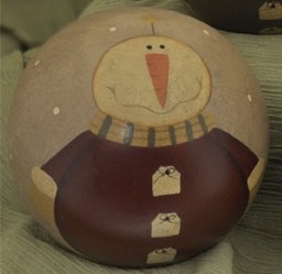32330SM- Snowman Wood Ball Decorative 32330SM- Snowman Wood Ball Decorative