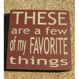 Primitive Wood Block 32354TM-These are a few of my favorite things