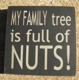 32367FB-My Family Tree is Full of Nuts wood block 