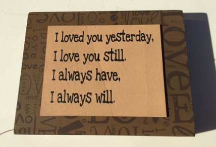 Primitive Wood Box Sign - 32509L - I Love You 