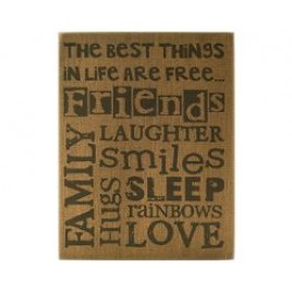 Primitive Wood Box Sign   32568 - The Best things in life are Free 