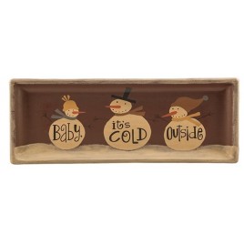Wood Plate 32844C - Baby It's Cold Outside