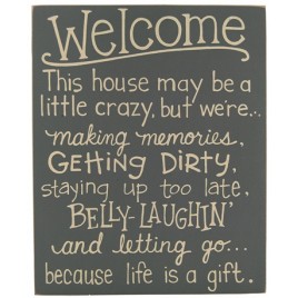 Primitive Wood Box Sign  32998W - Welcome 