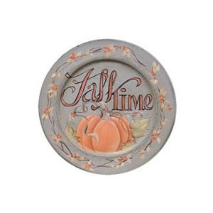 Primitive Wood Plate - 33380 Fall Time Primitive Wood Plate - 33380 Fall Time