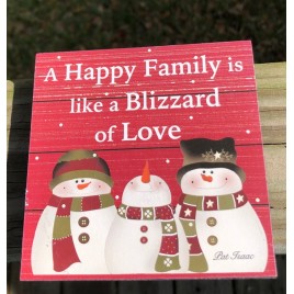 34189 A Happy Family is like a blizzard of love wood block 34189 A Happy Family is like a blizzard of love wood block