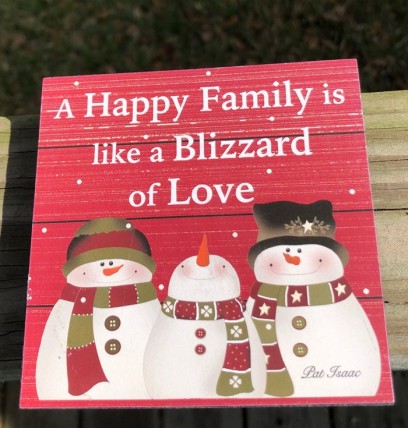 34189 A Happy Family is like a blizzard of love wood block 34189 A Happy Family is like a blizzard of love wood block