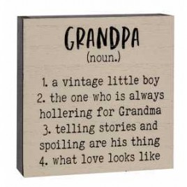 34472 Grandpa Definition Box Sign 