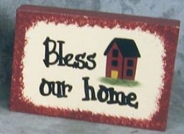 35111BOH-Bless Our House wood Block 35111BOH-Bless Our House wood Block
