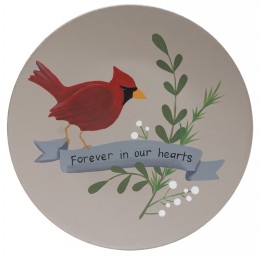 Forever in Our Hearts Cardinal Plate