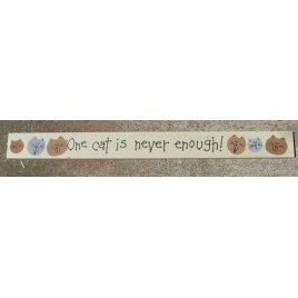 Cat Wood Block 36914C - One Cat is Never Enough   Cat Wood Block 36914C - One Cat is Never Enough