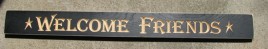 Engraved wood block 36WFB - Welcome Friends  