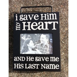 Primitive Wood Box  37063 - Gave Him My Heart 