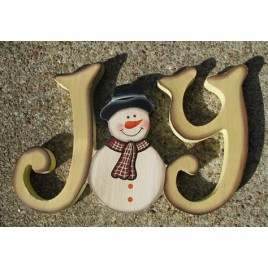 37223J - Joy wood snowman 37223J - Joy wood snowman