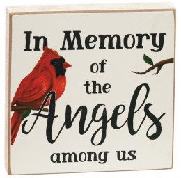 In memory of the Angels among us wood block 