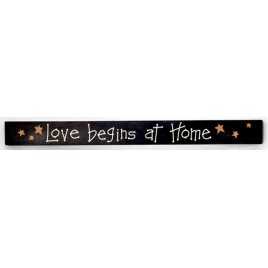 38163L-Love Begins at Home wood block