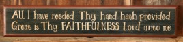3W9106-Great is thy Faithfulness wood sign 