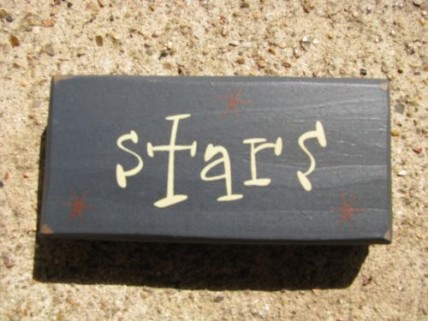 4008T - Stars Mini wood block Blue 4008T - Stars Mini wood block Blue