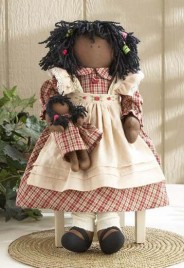 Primitive Doll 40691 - Raggedy Doll Red Dress  