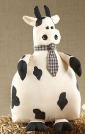 40752W - Fabric Cow Door Stop