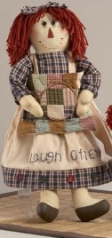 Primitive Doll 40880  Rag Doll Laugh Often Cloth 