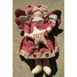 Primitive Decor 41890RJ - Red Plaid Angel