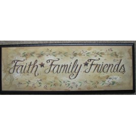 45135FFF - Faith Family Friends wood sign 