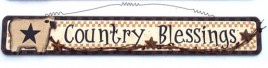 45378CB-  Primitive Wood Sign Sheep Country Blessings  