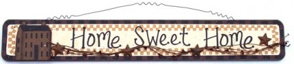  45378HSH-  Primitive Home Sweet Home wood sign 