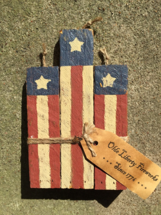 Patriotic Firecracker 461FC Lathe Firecracker Patriotic Red White and Blue Wood Standing Patriotic Firecracker 461FC Lathe Firecracker Patriotic Red White and Blue Wood Standing