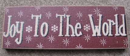 47142JW- Joy To the World wood block