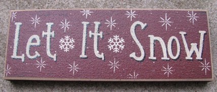 47142LIS - Let It Snow wood block 