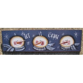 Snowman Wood Sign 47909TLIS  Let It Snow 