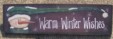 Snowman Wood Sign 47909WWW - Warm Winter Wishes Snowman Wood Sign 47909WWW - Warm Winter Wishes
