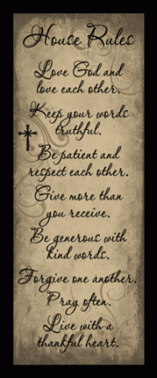 494HR - House Rules wood Sign 494HR - House Rules wood Sign