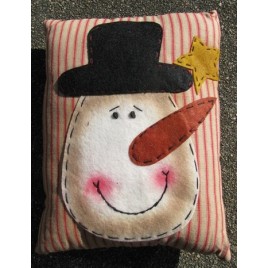 Christmas Decor Pillow 51384SP-Snowman Face