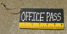 Teacher Gifts 5202 Office Pass Black with Ruler Teacher Gifts 5202 Office Pass Black with Ruler