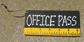 Teacher Gifts 5202 Office Pass Black with Ruler