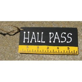 Teacher Gifts 5204 Hall Pass Black with Ruler