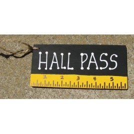 Teacher Gifts 5204 Hall Pass Black with Ruler