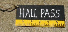 Teacher Gifts 5204 Hall Pass Black with Ruler Teacher Gifts 5204 Hall Pass Black with Ruler