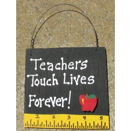 Teacher Gift 5206 Teachers Touch Lives Forever with Ruler/Apple