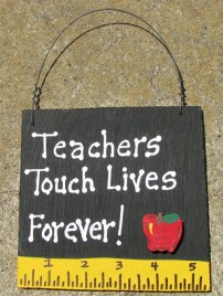 Teacher Gift 5206 Teachers Touch Lives Forever with Ruler/Apple